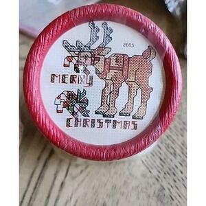 Cross stitch Candy Jars Berlin Co Christmas Jar Plastic Lot Of 2 Christmas Jars